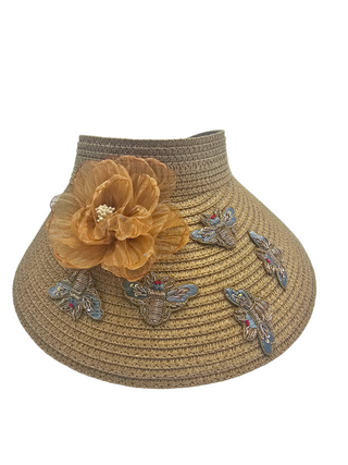 gold sun hat visor