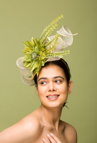 green derby fascinator