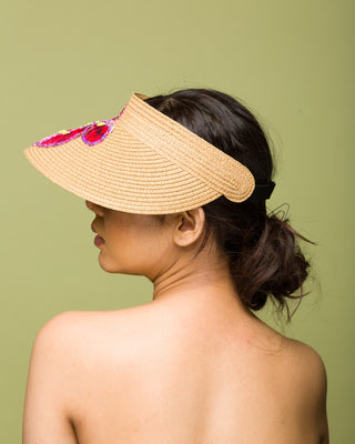 handcrafted floral hat visor accessory