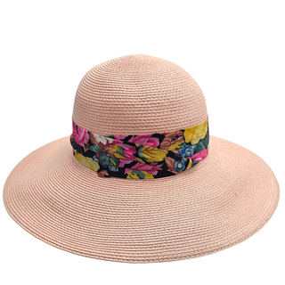 hat with floral dress 