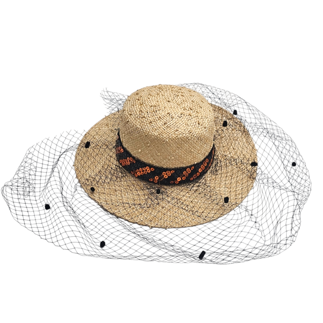 Sun Hat With Veil (Daredevil) – Maaneh Millinery1