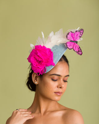 hot pink derby fascinator headband