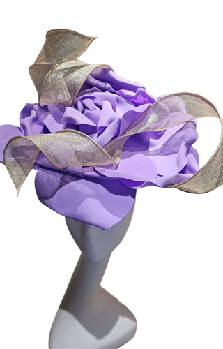 lilac fascinator derby