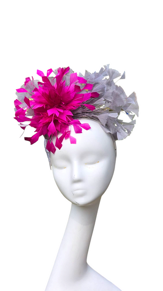 magenta fascinator