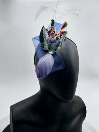 navy blue fascinator