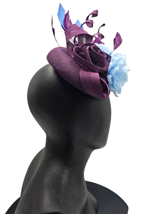 navy blue fascinator