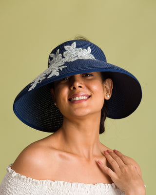 navy sun hat for women