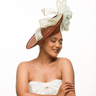 pale green fascinator hat