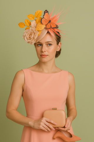 pastel dress with fascinator ideas