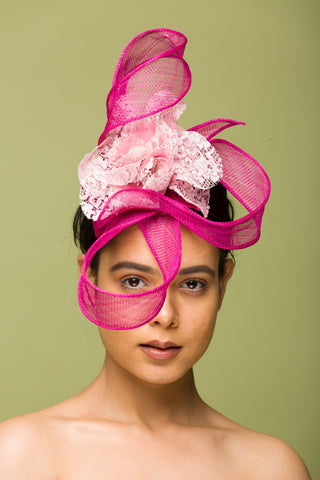 pink fascinator for oaks day