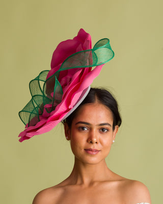 pink fascinator for women