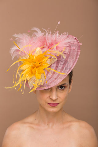 pink fascinator on sale