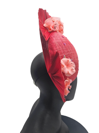 red fascinator ky derby