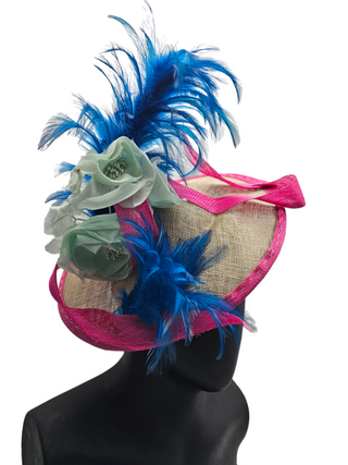 rose pink fascinator