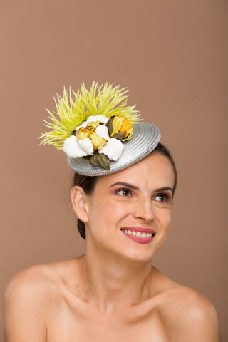 silver fascinator kentucky derby