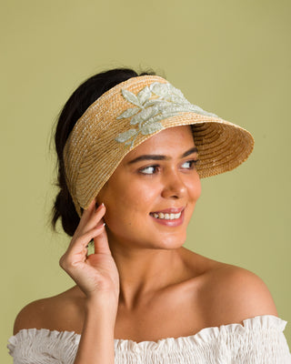 straw hat for bride