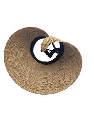 straw hat visor beach lake