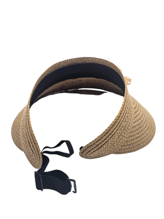 straw visor beige