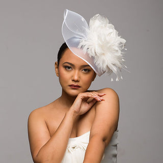 white fascinator kentucky derby